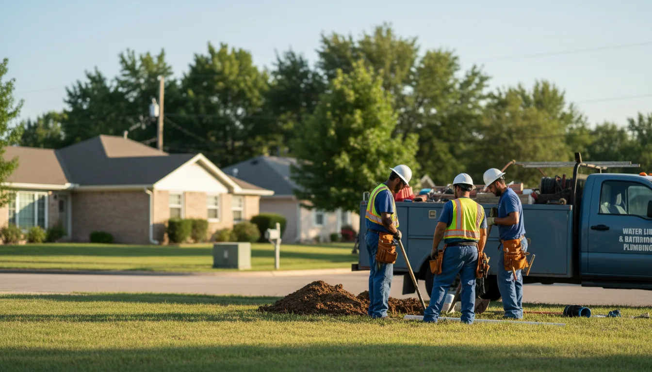 Residential water line and bathroom plumbing service in Franklin, TN